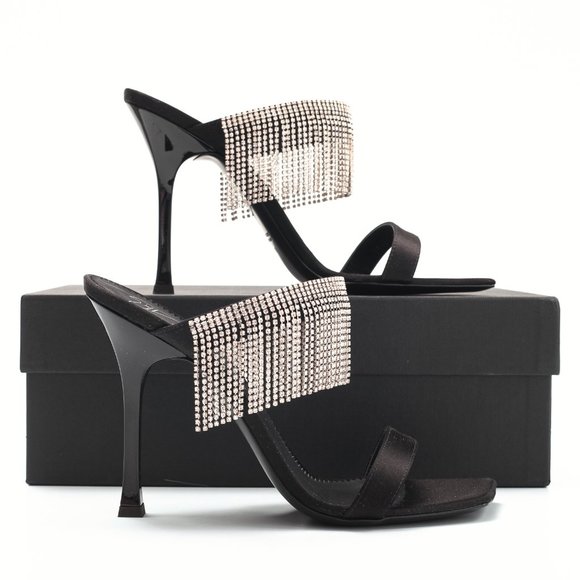 Giuseppe Zanotti Natalee Swarovski Crystal Fringe Heels - Picture 3 of 8